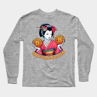 Bitcoin geisha for crypto traders Long Sleeve T-Shirt